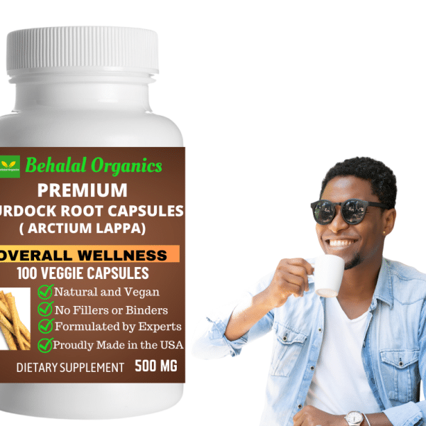 Burdock root capsules Behalal Organics