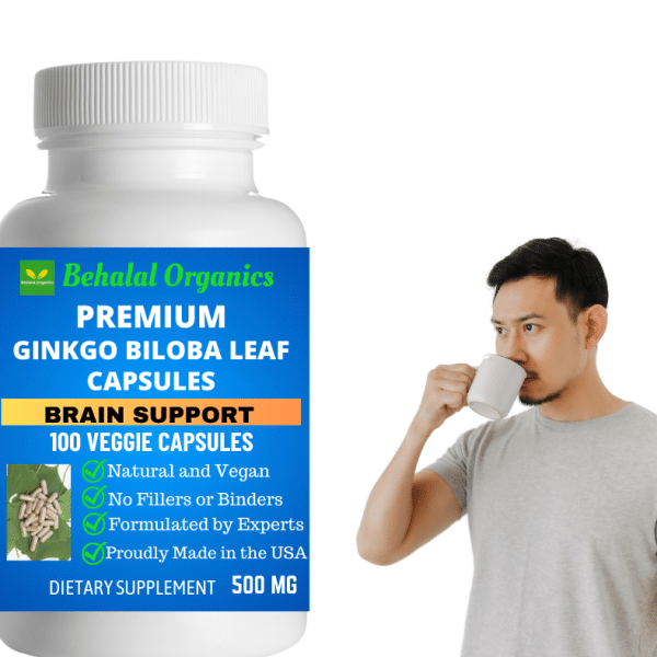 Ginkgo biloba leaf capsules Behalal Organics