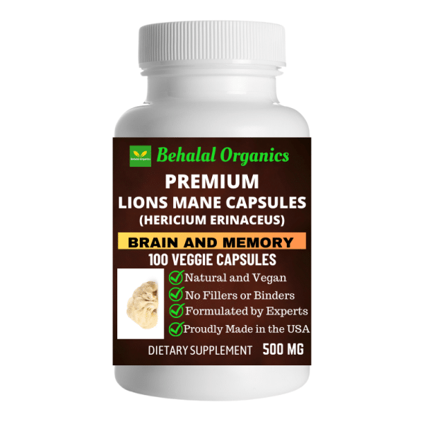 Lions Mane Capsules Behalal Organics