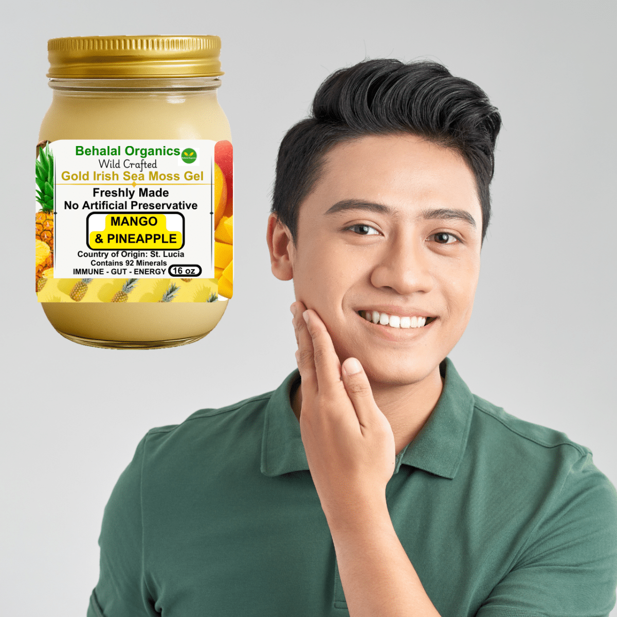 Irish Sea Moss Wildcrafted Gel with Pineapple & Mango – St. Lucia - Image 3