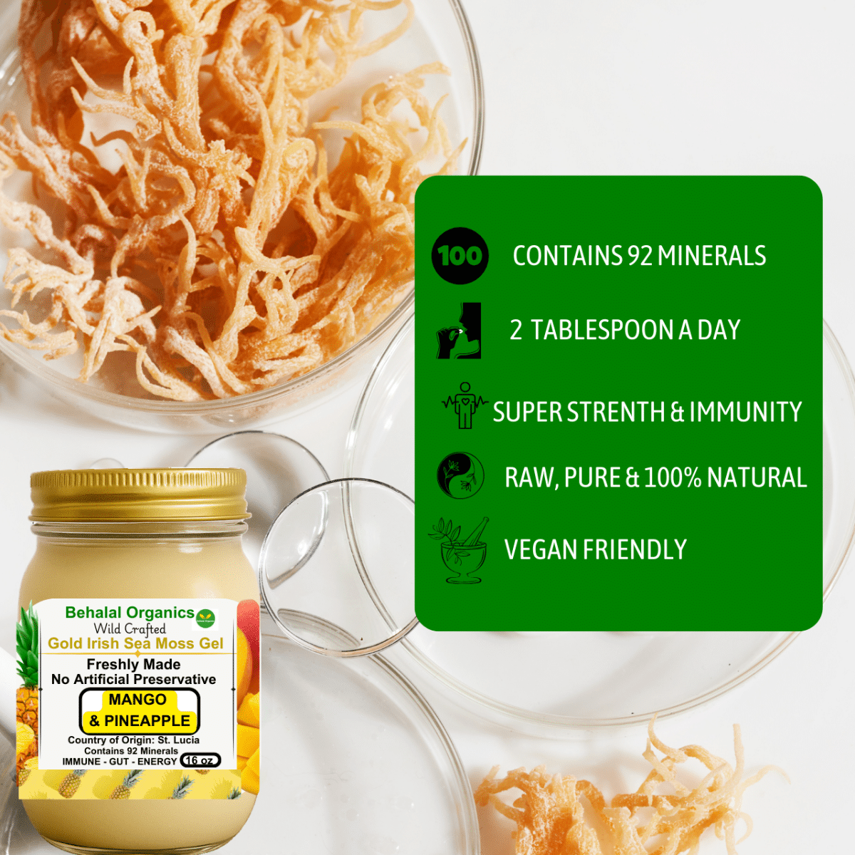 Irish Sea Moss Wildcrafted Gel with Pineapple & Mango – St. Lucia - Image 6