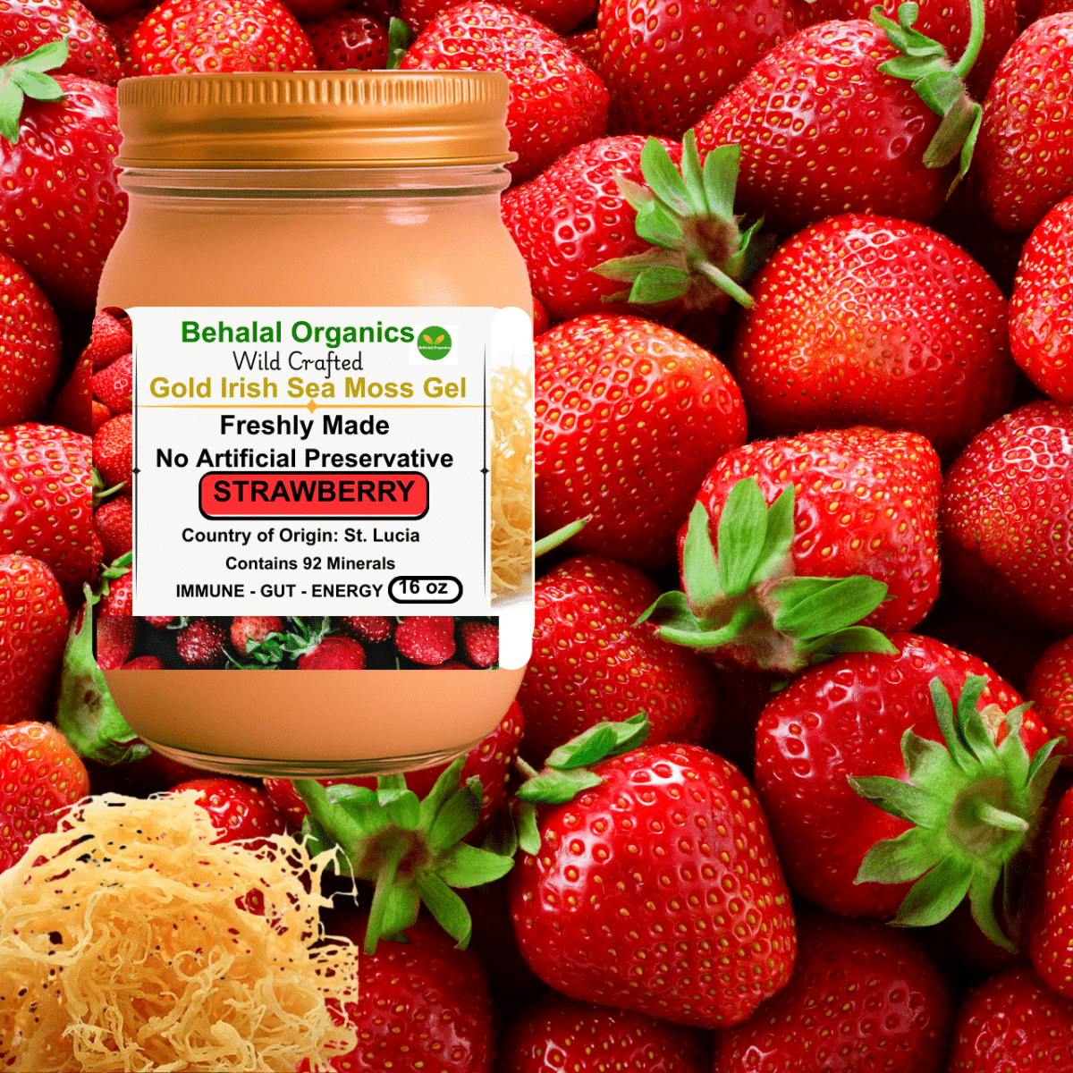 Irish Sea Moss Wildcrafted Gel with Strawberry – St. Lucia - Image 6