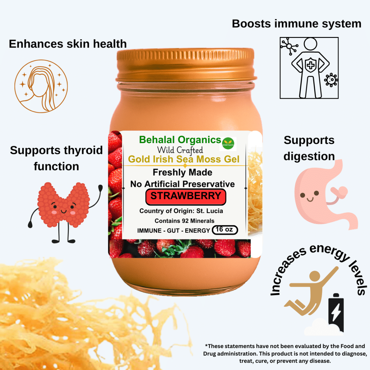 Irish Sea Moss Wildcrafted Gel with Strawberry – St. Lucia - Image 8