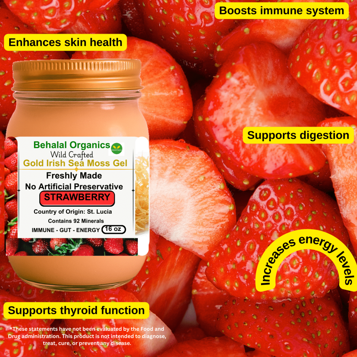 Irish Sea Moss Wildcrafted Gel with Strawberry – St. Lucia - Image 4